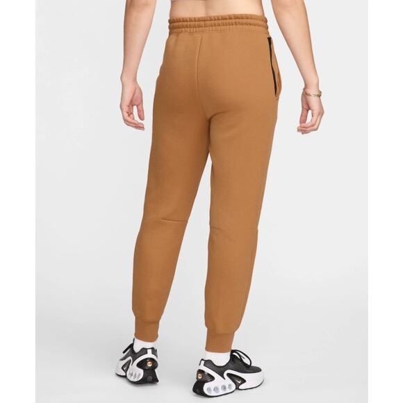 NIKE Sportswear Tech Fleece Jogger Pant Flax Black Elastic Waist Women's M - Picture 2 of 11